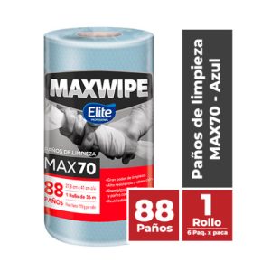 MAXWIPE ROLLO MAX70 - 88 Paños Azul - Uso Mecánico