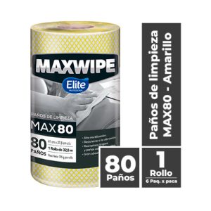 MAXWIPE ROLLO MAX80 - 80 Paños Amarillo