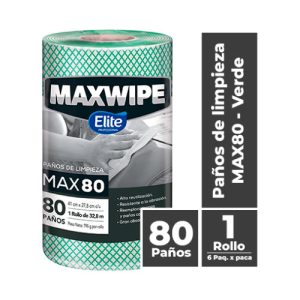 MAXWIPE ROLLO MAX80 - 80 Paños Verde