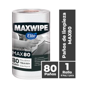 MAXWIPE ROLLO MAX80 - 80 Paños Blanco