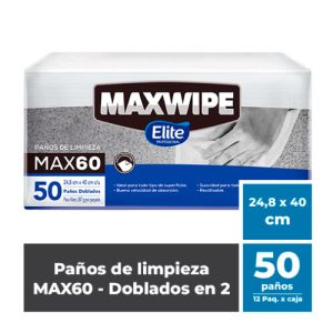 MAXWIPE DOBLADO MAX60 - 50 Paños Blanco