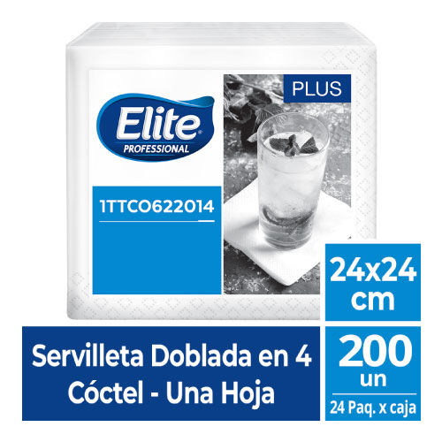 SE ELITE BLANCA 24x24 HS X 200 unid ( coctelera)